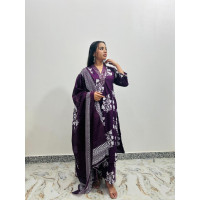 Wineish Florish Summer Dress